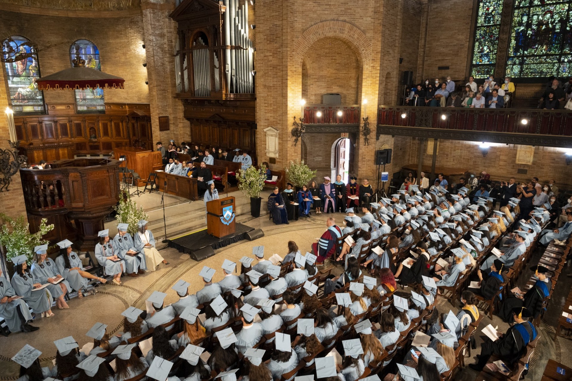 Picture of the Baccalaureate ceremony from the North Balcony.